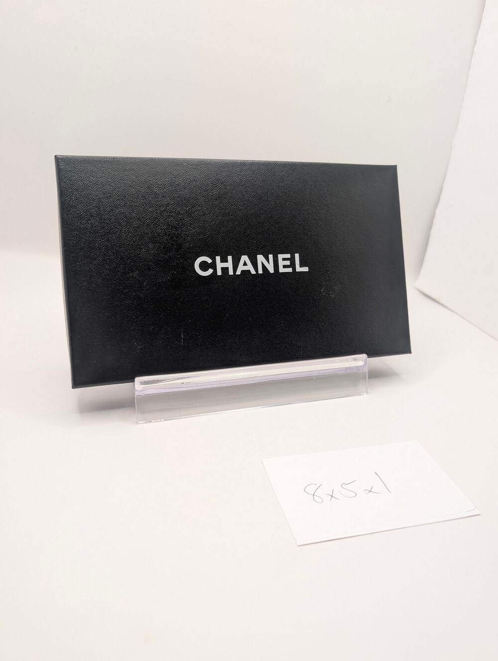 Authentic Chanel Empty Gift Box Black Glossy 8x5x1" Authentic Packaging
